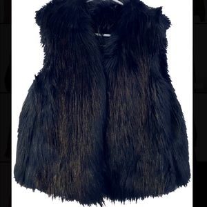 Furry navy blue vest! Never worn!